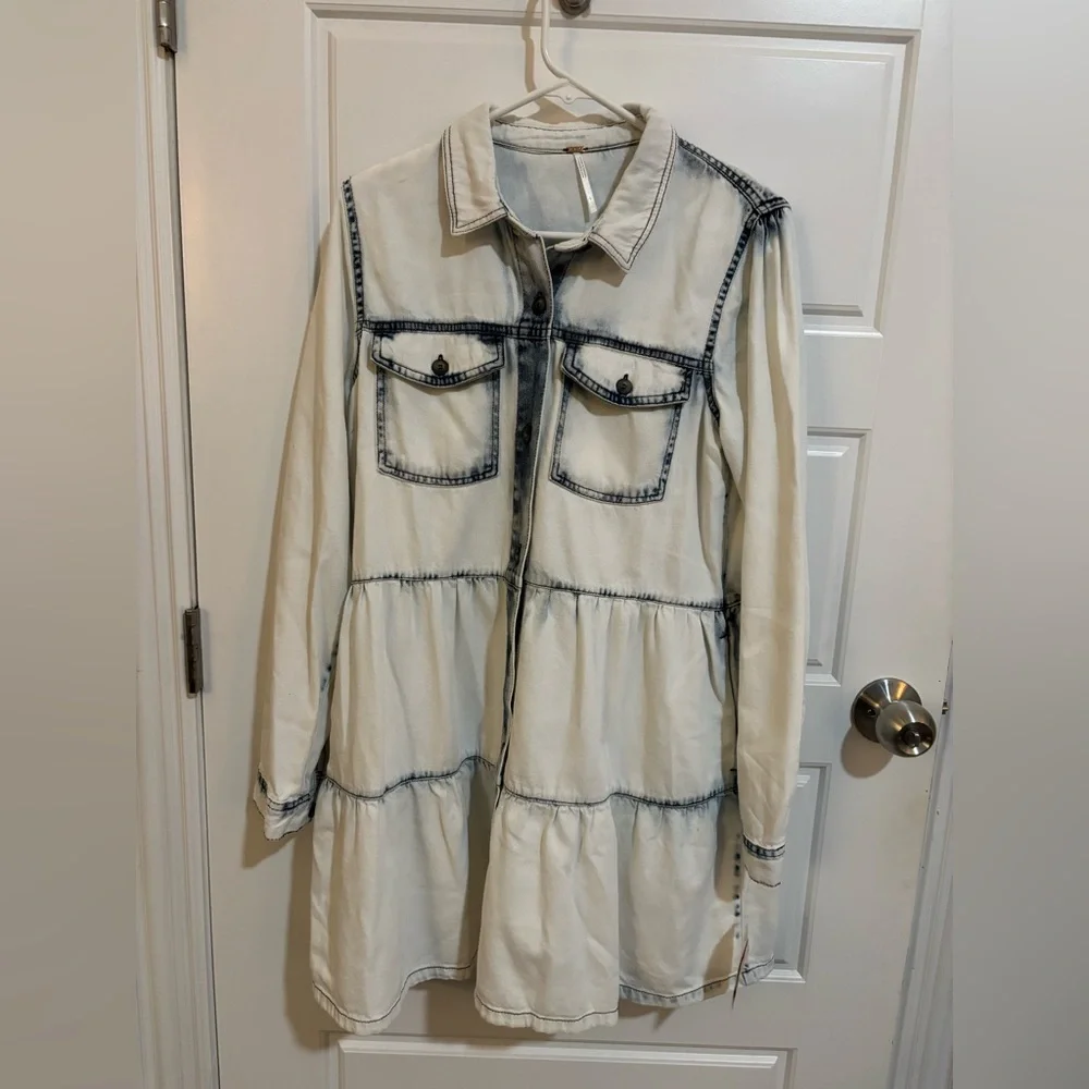 Free People Stylish Denim Dress size Large